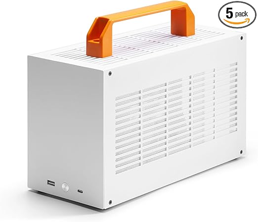 Itx Mini Case - New K49(Steel)/Upgraded Version of K55,Full-Size GPU Compatible,2 Handles,Vented Panel - 2 Steel & 1 Acrylic Side Panels / 7L Small Itx Case