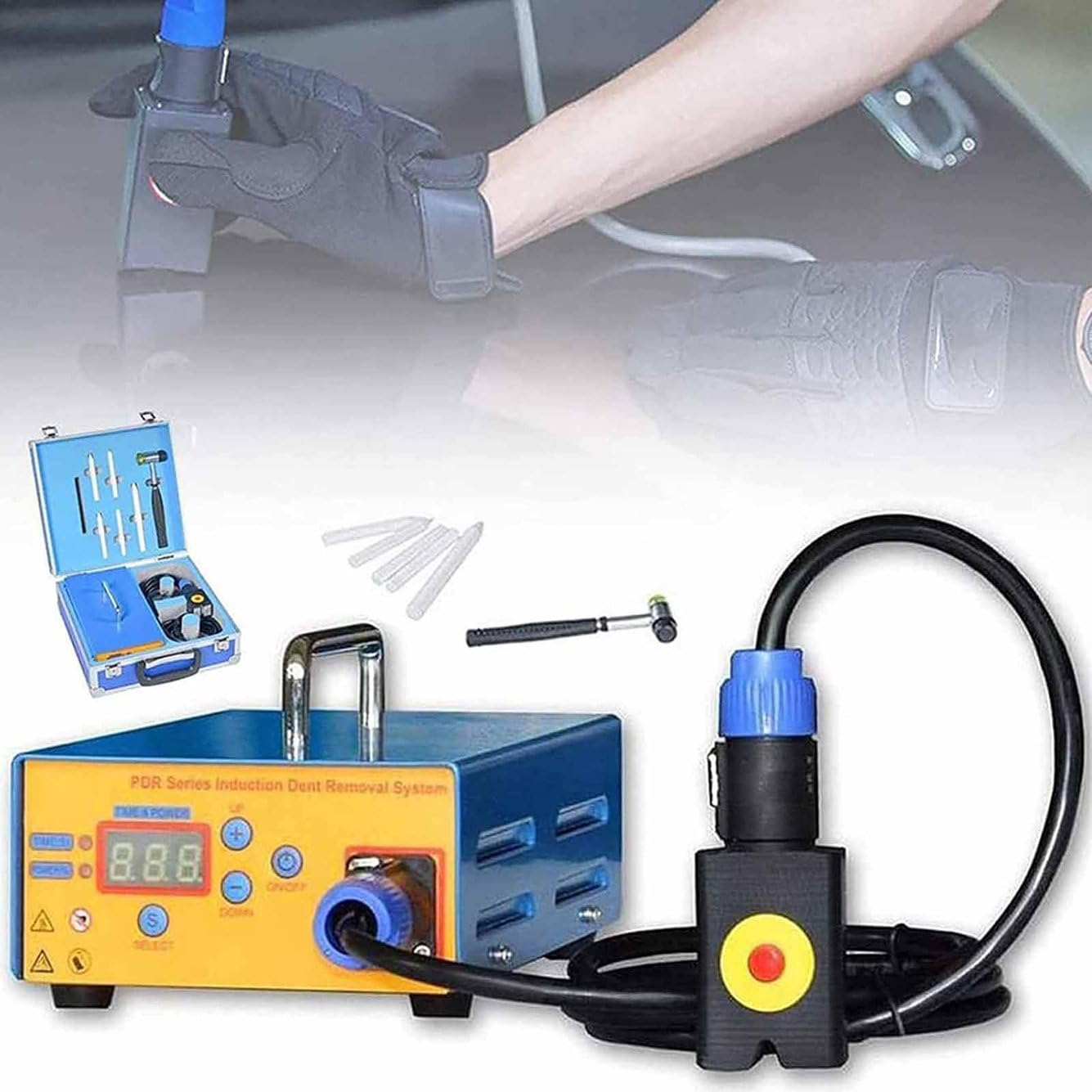 Hotbox Dent Remover Paintless Herramienta de reparación de acetamiento Auto Cuerpo sin Pintura Eliminando el Calentador Coche resistivo No daño Pintura Herramienta de reparación de acetamiento