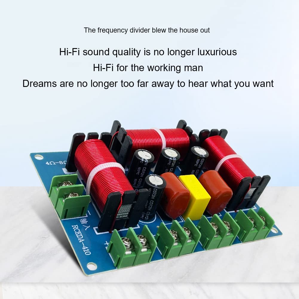 Srutueo Speaker Crossover Midrange+Bass 4 Way Speaker Audio Frequency Divider Home Theater Speaker Divider, 500336036