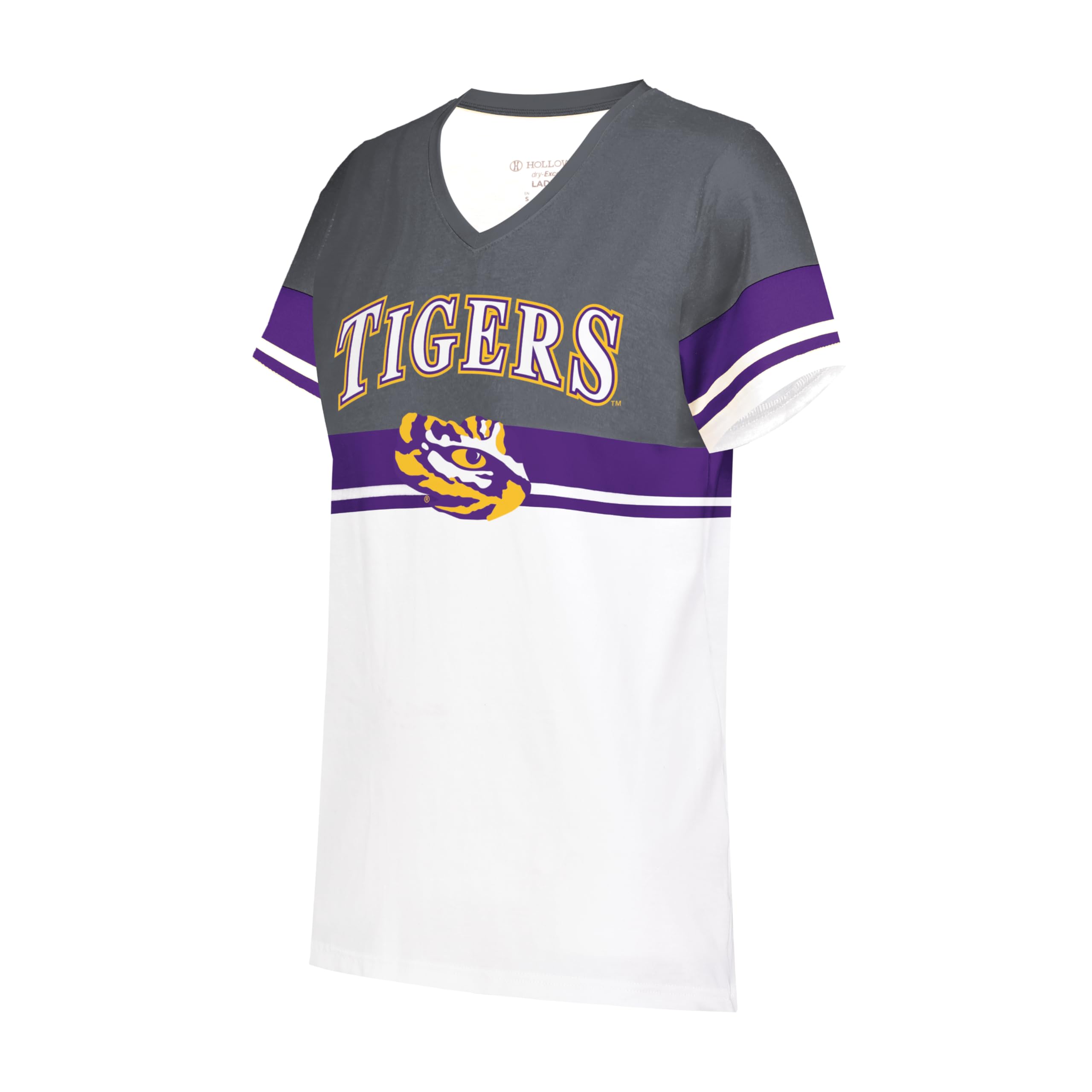 Holloway Women's Standard NCAA Collegiate Fanwear V-Neck Tee-Official Team Logo Shirt for Comfort Fit & Stylish Design, Multi