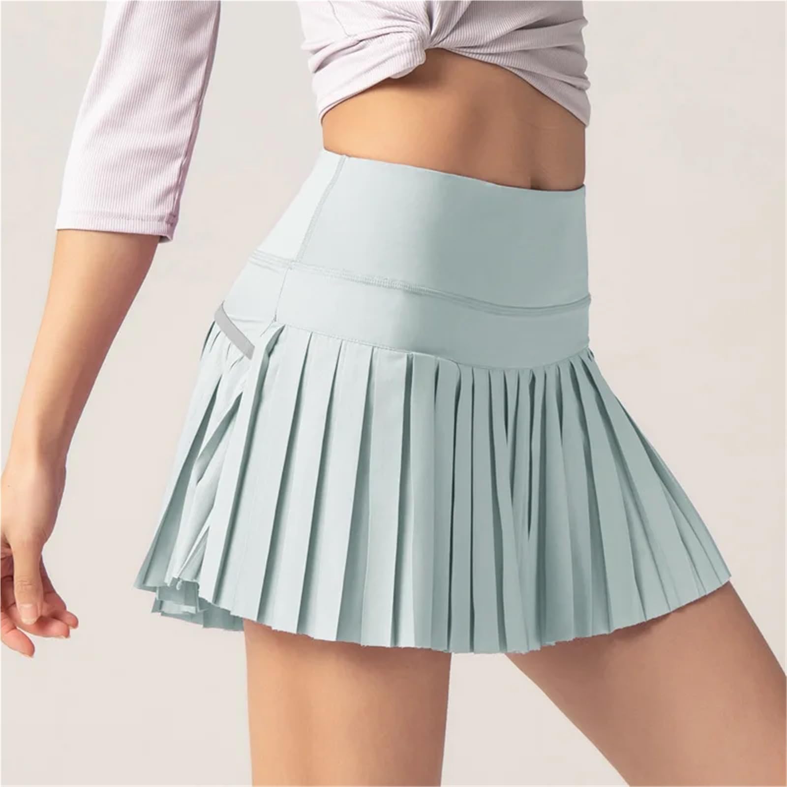 Falten-Tennisrock aus Spandex-Nylon mit Futter | Mehrfarbig, mehrere Größen for Damen, Sommer-Tennis und Outdoor-Sport