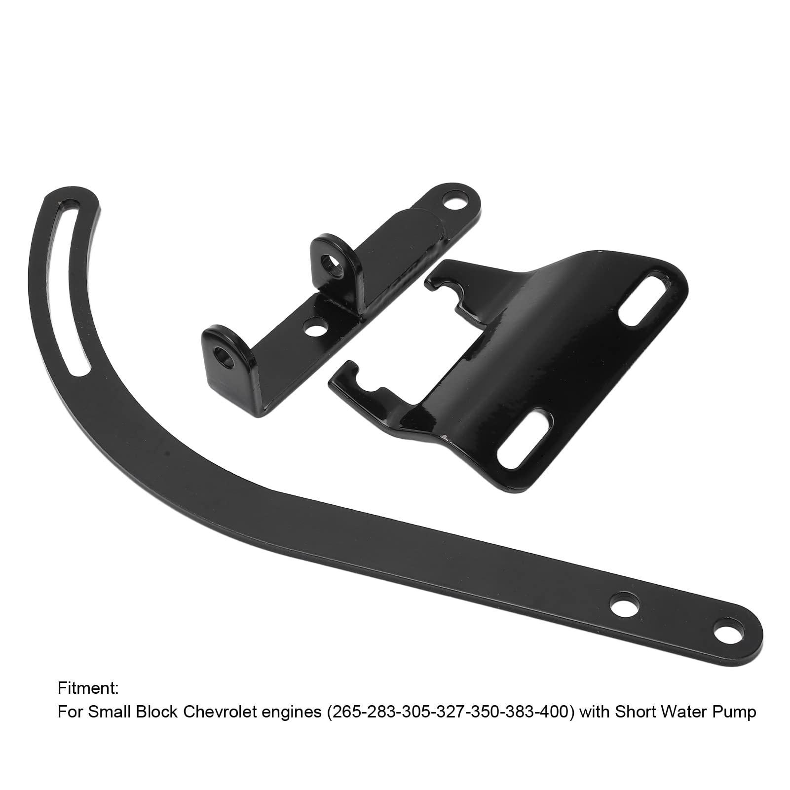 Kit Staffa Alternatore, Kit Staffa Alternatore Pompa Acqua Corta Lato Guida Compatibile con Motori Small Block 265 283 305 327 350 383 400