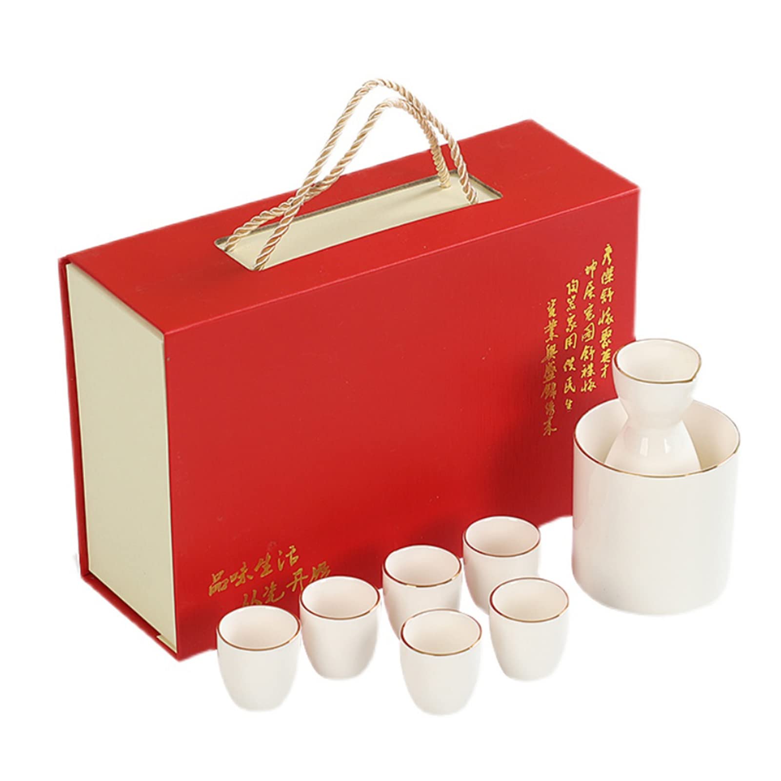 Juego de sake de cerámica ZEMMAL de 8 piezas, ideal para cenas de sushi en casa