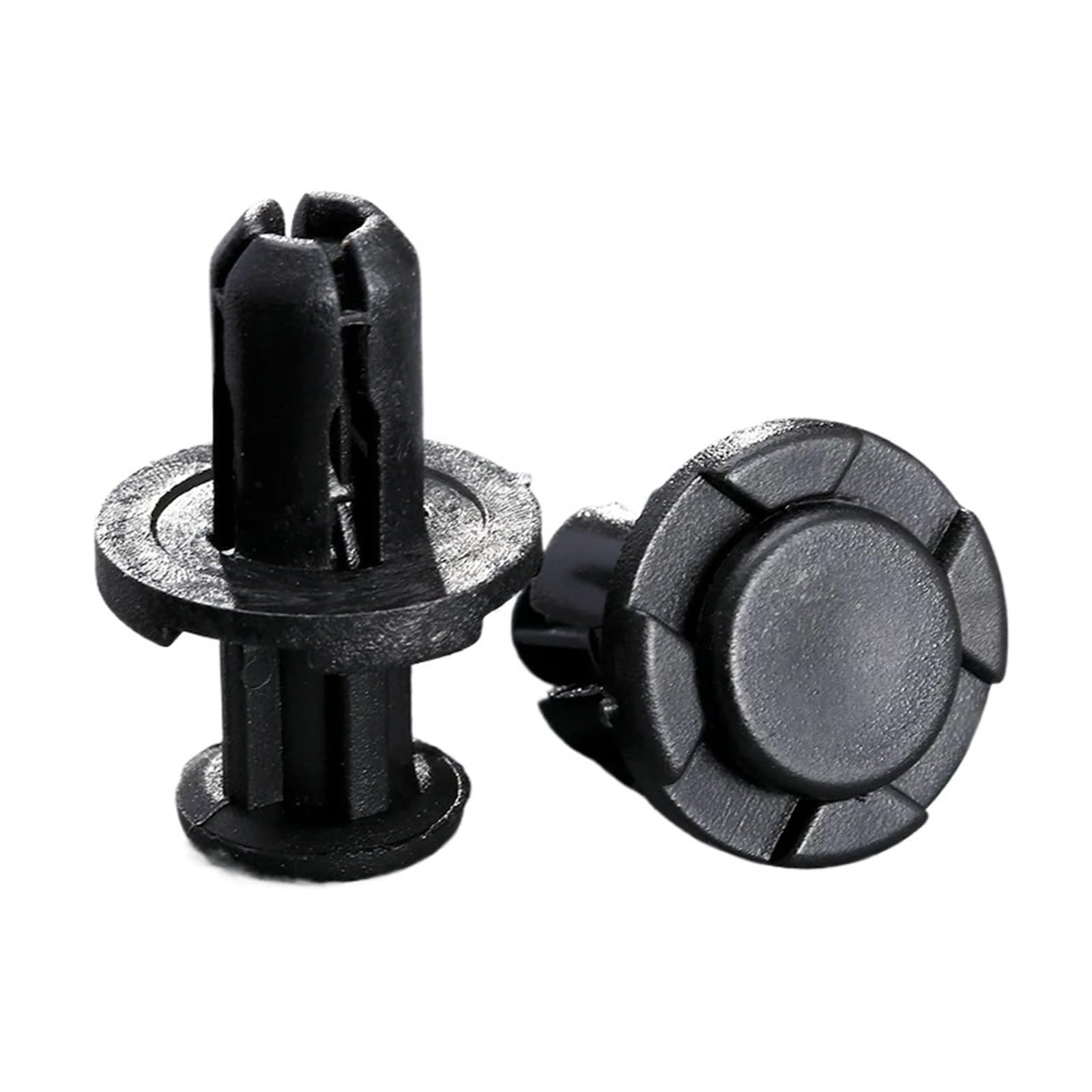 KXFVYNE 50Pcs Car Fastener Black Nylon Push-Type Engine Cover Rivet Clips Fits Compatible 909140007 10mm Hole