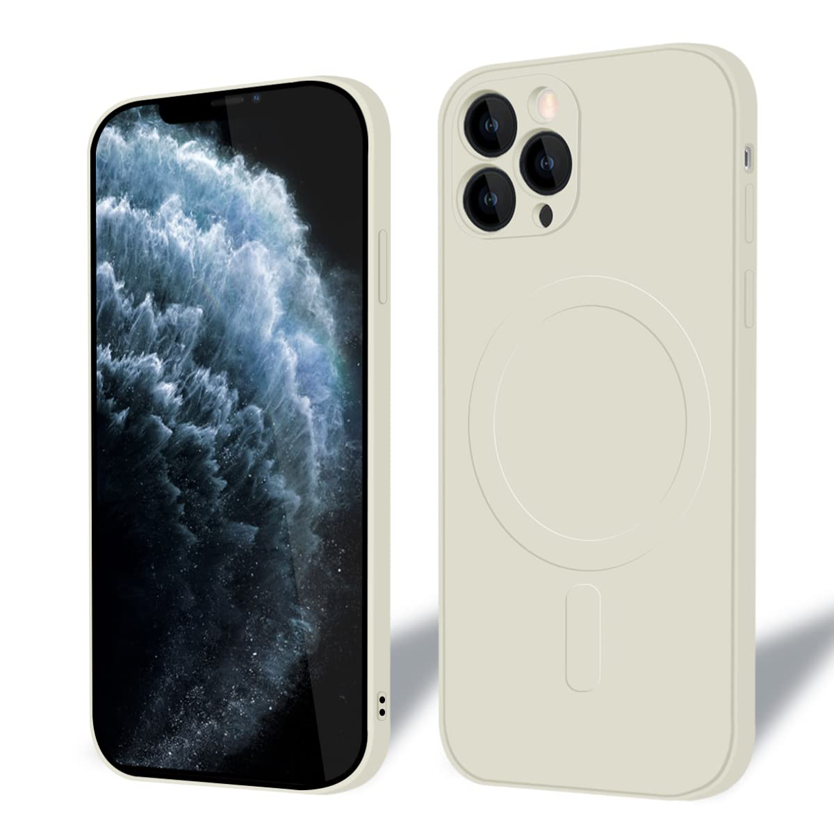 Majiyana 対応 iPhone 11 Pro Max ケース MagSafe対応ケース シリコン 耐衝撃 TPU 薄型 アイフォン 11promax カバー シリコン 軽量 ストラップホール付き レンズの全面保護 スマホケース 傷つき防止 落下防止 防塵 6.7インチ(ホワイト )