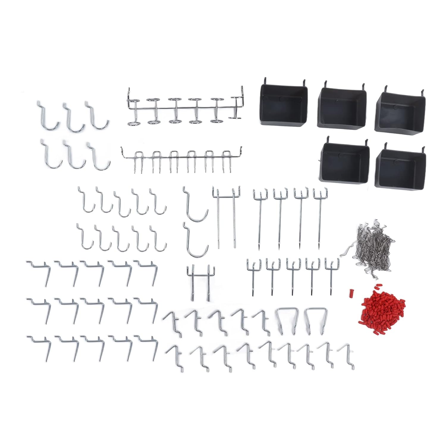 Peg Board Hooks,114Pcs Pegboard Hook,Pegboard Hooks Assortment,Peg