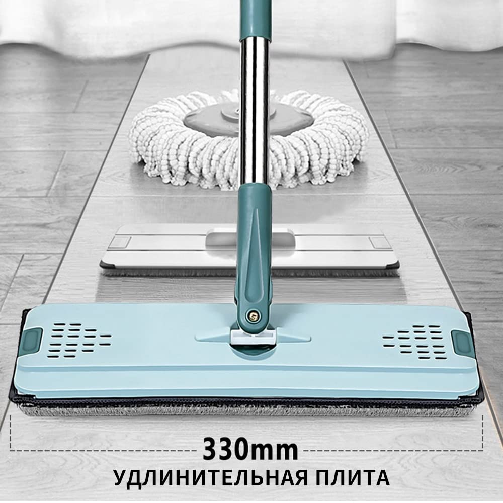Mocio MOP WRIDING senza maniche con secchio for lavare i pavimenti for la pulizia del fulmine del fulmine dello squeeze piatta della spazzatura della centri terme pigro automatico Mop Pavimenti ( Colo