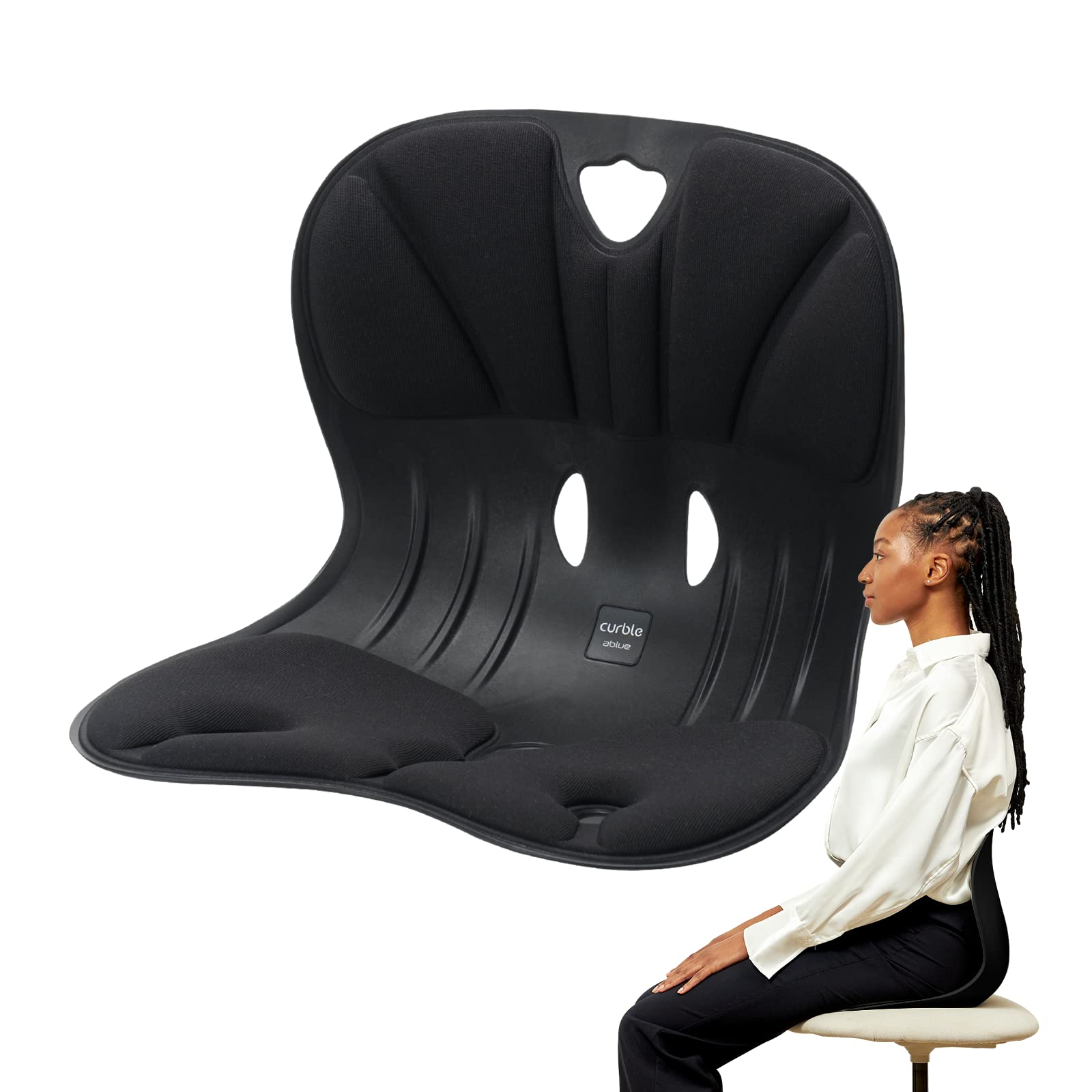 [Curble WIDER] Ergonomic Lower Back Support Chair, Lumbar Support for Back Posture Corrector and Low