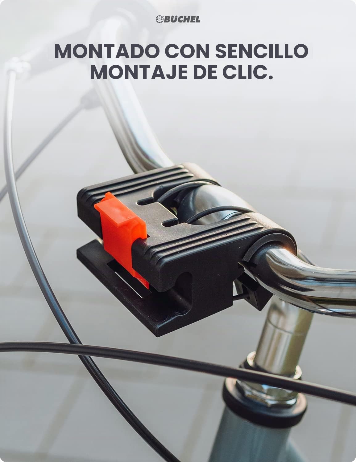 BÜCHEL Cesta Delantera para Bicicleta Plegable con Fijación Rápida