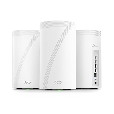 TP-Link Deco BE95 Quad-Band WiFi 7 BE33000 Whole Home Mesh System - 16-Stream, 2 x 10G + 2 x 2.5G Ports Wired Backhaul, 12 x High-Gain Antennas, VPN, AI-Roaming, 4x4 MU-MIMO, HomeShield (3-Pack)