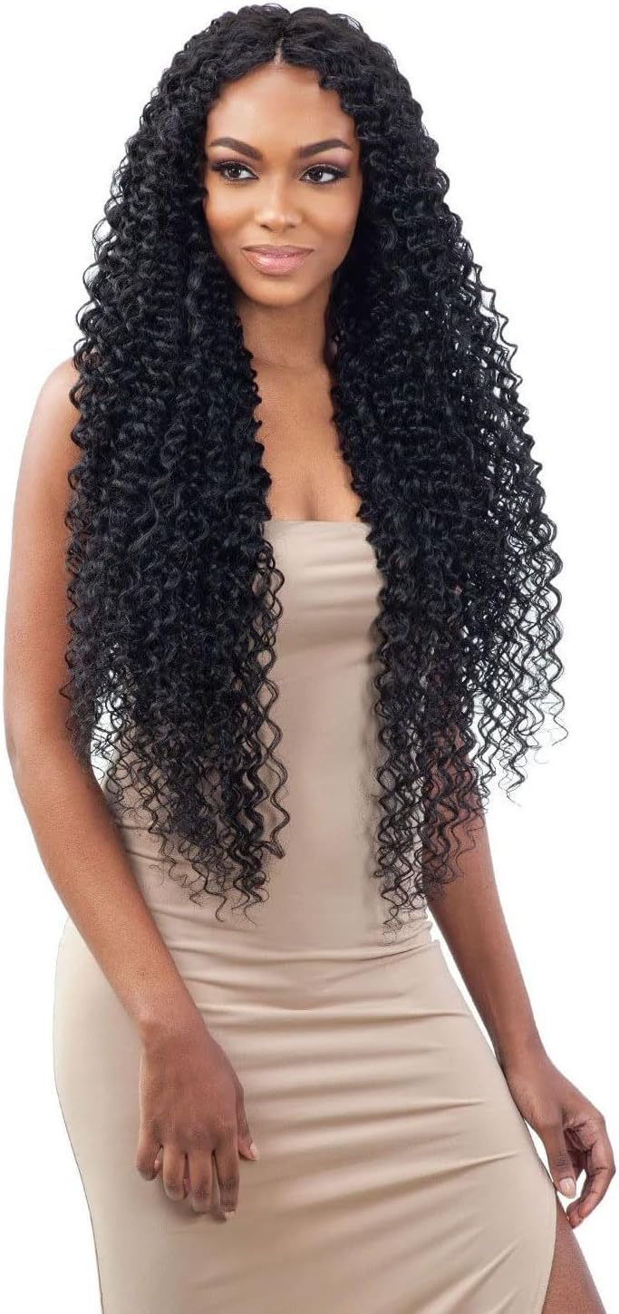 Organique Mastermix Synthetic Weave - WATER CURL 30" (1B Off Black)