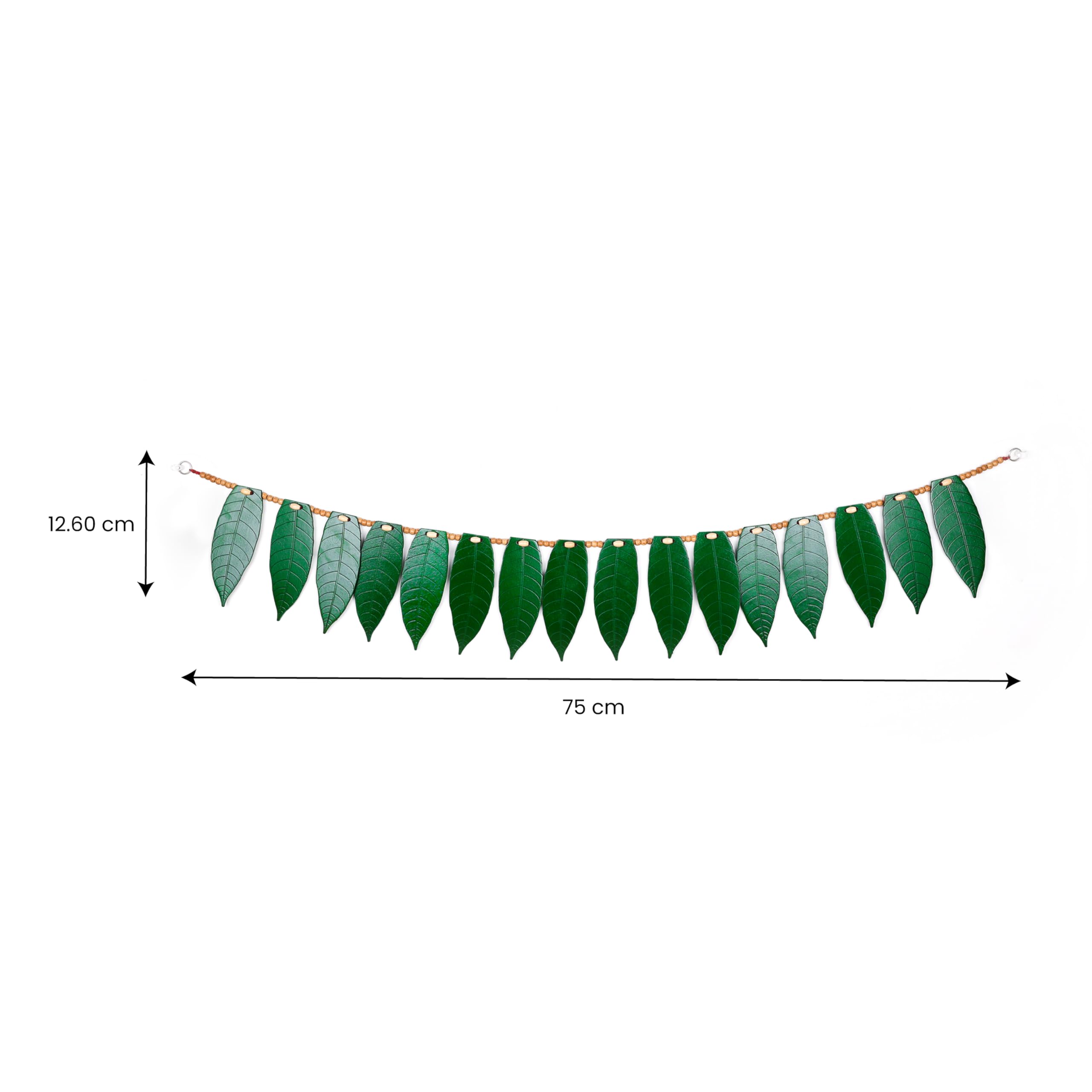 Rangsugandh Handcrafted 16 Mango Leaf Thorana | Mango Leaves Toran for Decorations | Main Door Hanging Thoranam | Bandanwar Decorations for Festivals 1