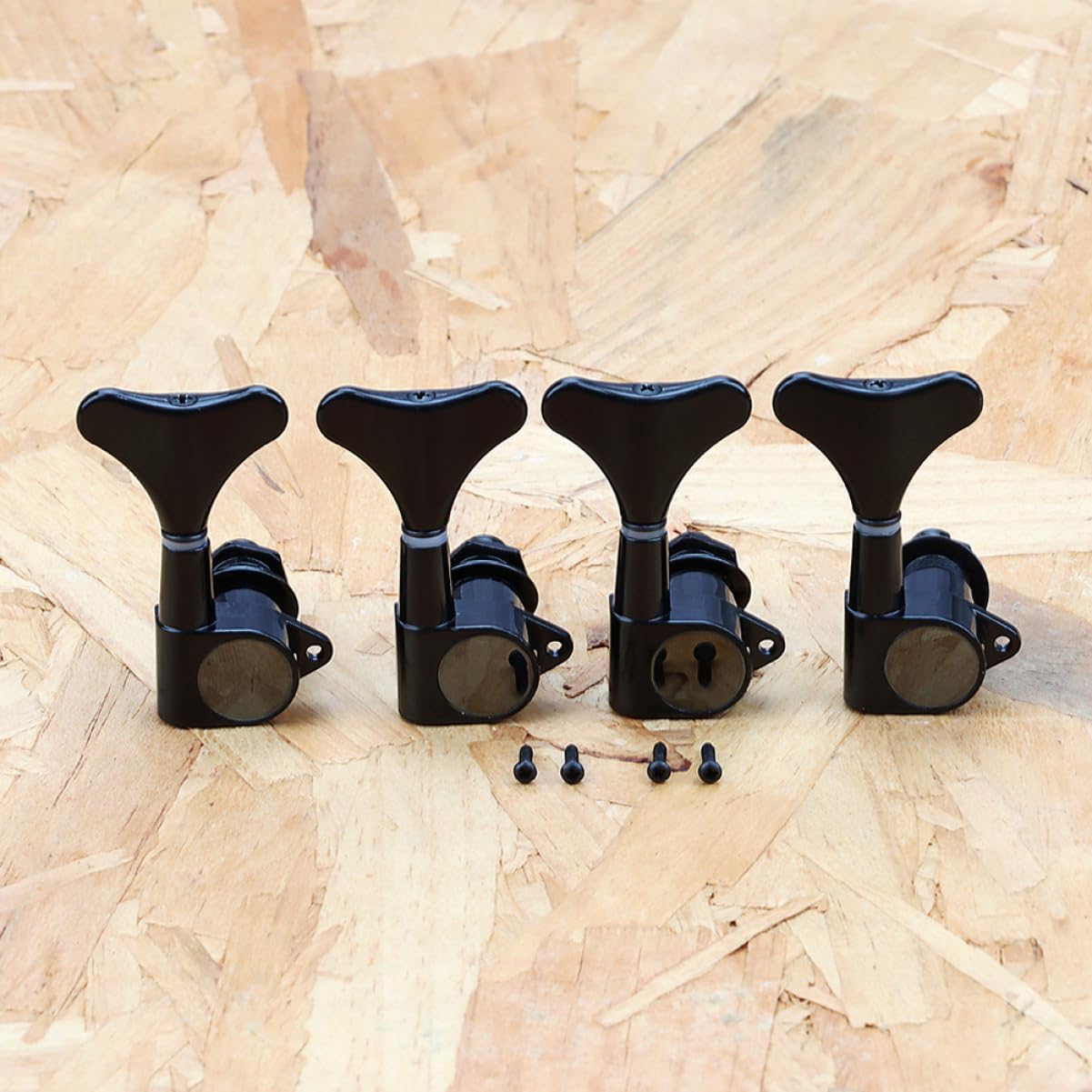Abaodam 4sets Bass Tuning Pegs Keys for Electric Bass Easy to Install Machine Stable Tuning Performance Replacement Enthusiasts