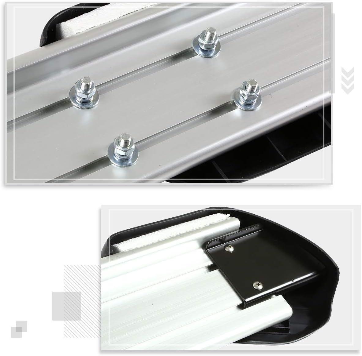 (2Pcs) 5.25 Inch Aluminum Lighted Running Boards/Side Steps/Nerf Bars Compatible with Tundra CrewMax 07-21