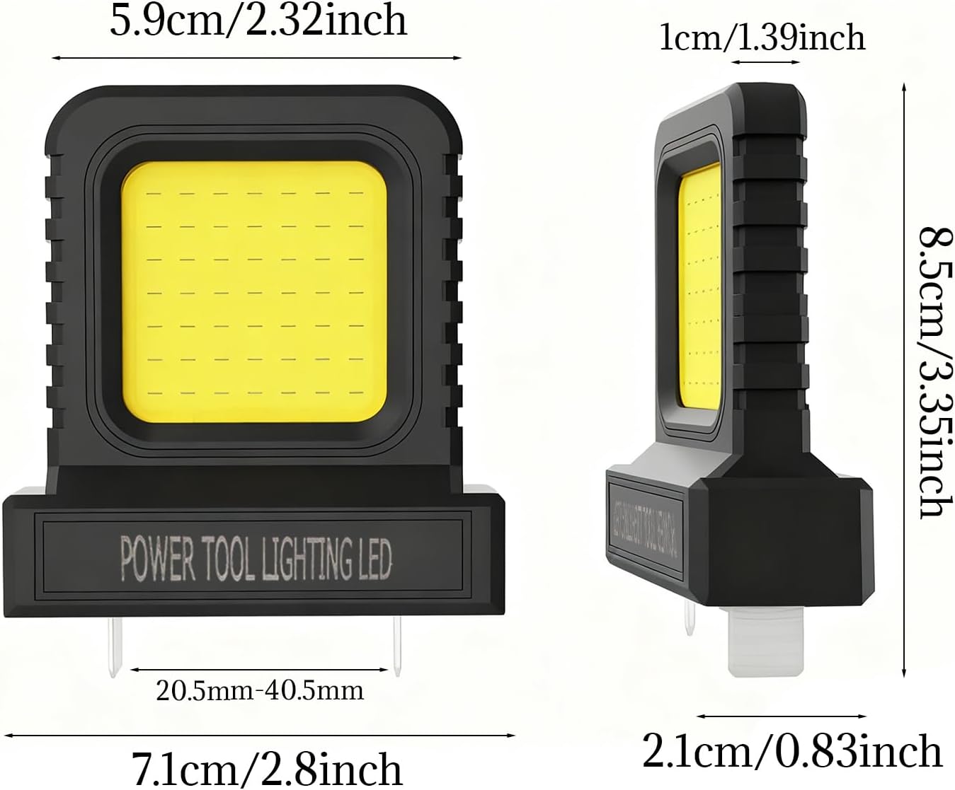 Battery Powered LED Flood Light for Electric Tools - Bright, Portable, and Versatile Outdoor Work Light (Battery Pack not Included) (Orange)