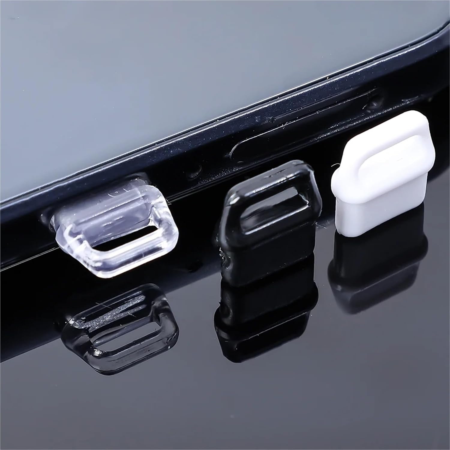 USB C Dust Plug 35PCS Type C Anti Dust Plug Mobile Phone Charge Port Protection Cap for Port Protection(Black Lighting)