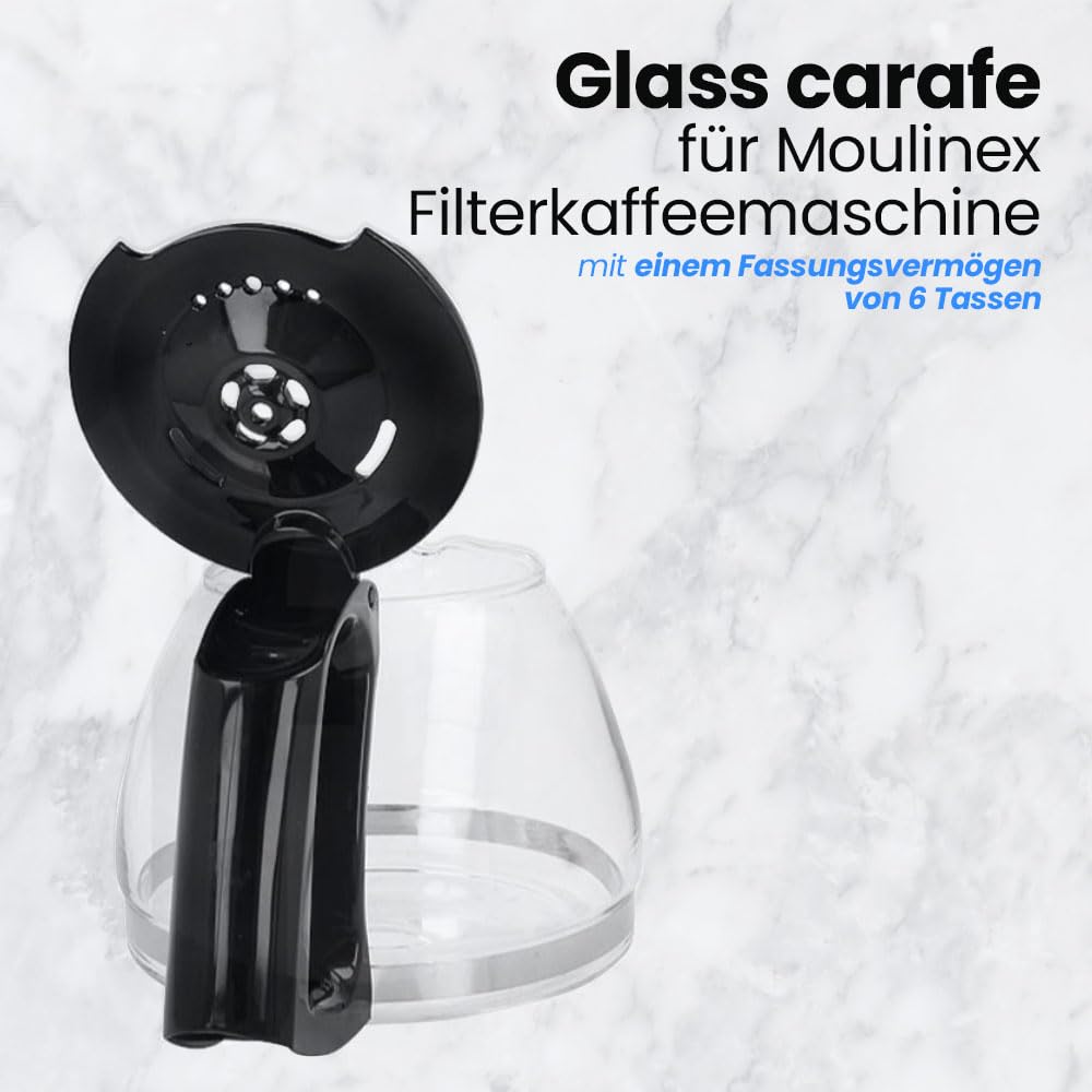 Anakel Home Ersatz-Kaffeekanne SS-201122, kompatibel mit Moulinex Subito, Prinzip, 600 ml, für 4-6 Tassen, inklusive Deckel