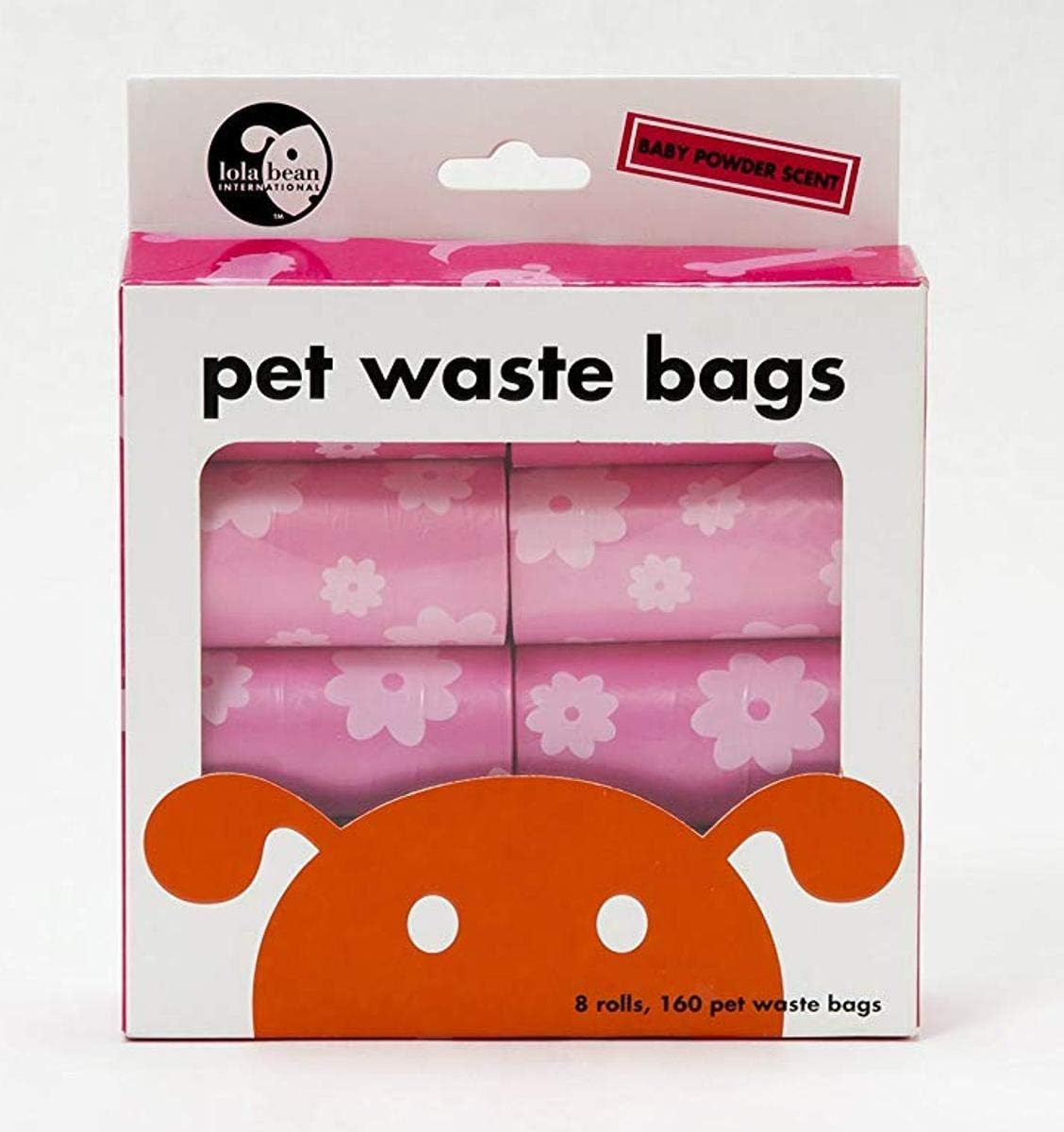 Waste Pick Up Bags - 8 Refills Rolls - 160ct PINK Bags Scented