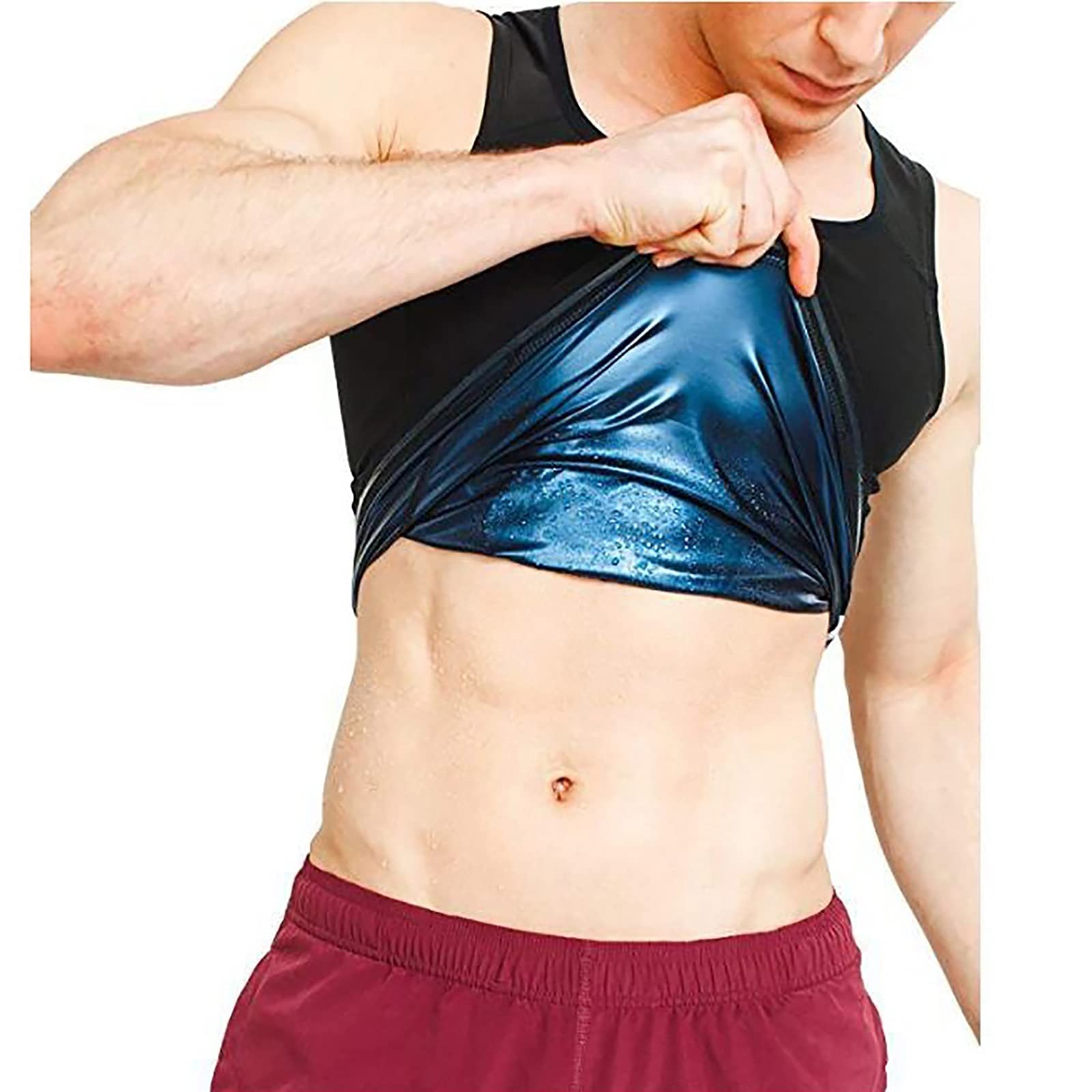 Męska kamizelka do sauny Slim Sweat Body Shaper Schudnąć Kompresja Saunasuits Tank Top Talia Trener Koszula Treningowa na siłownię