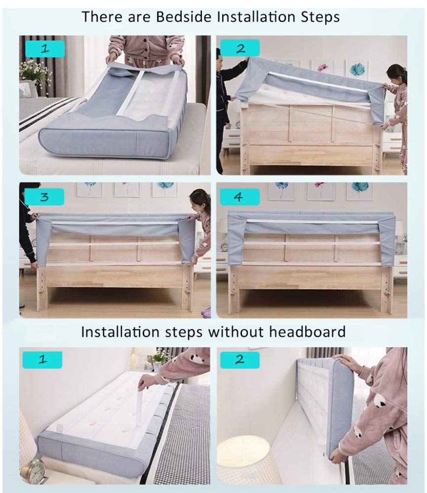 CHENGH Copri Testiera Letto In Flanella Imbottita - Antiurto Per Bambini, 90x50cm, Viola