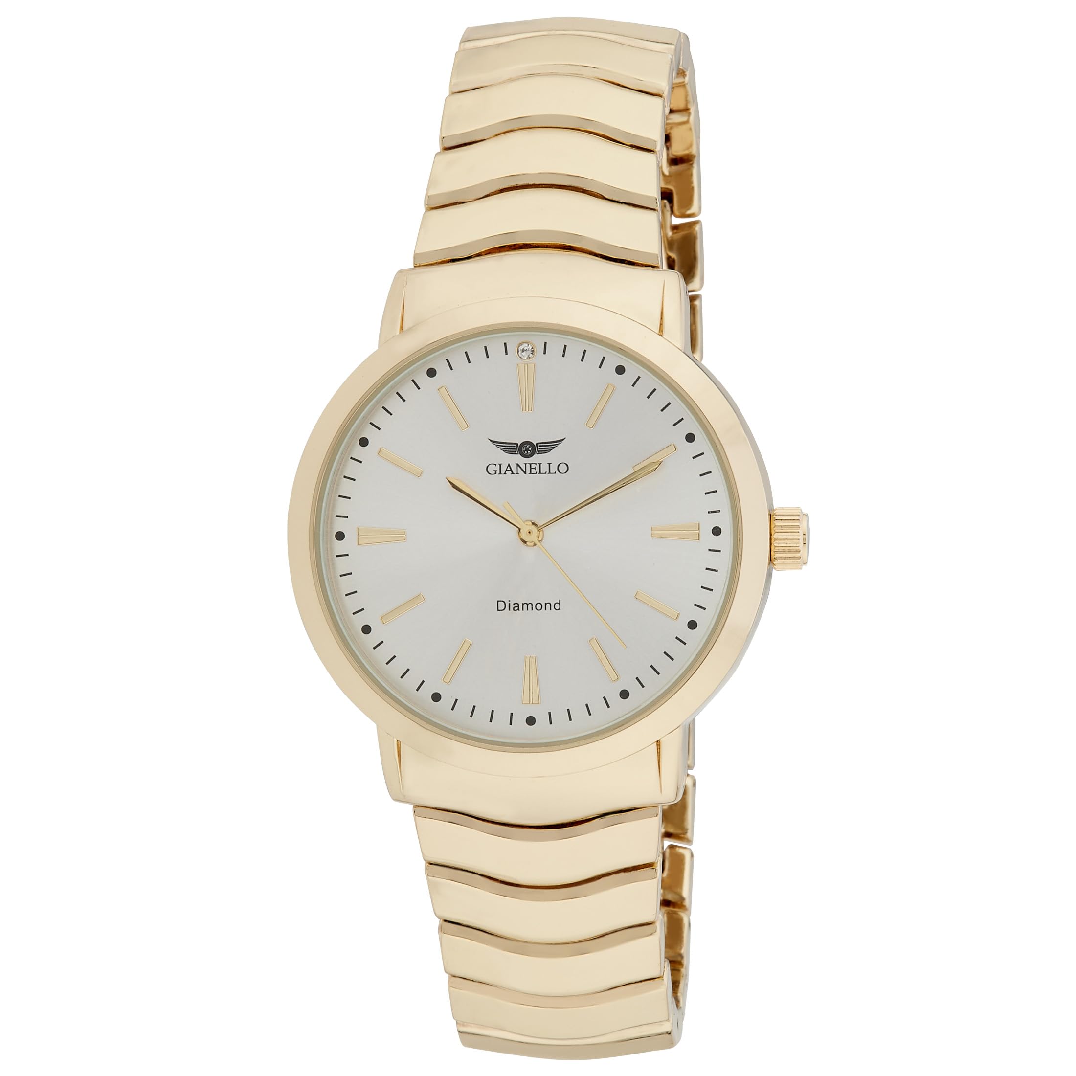 Gianello Men's Genuine Diamond Dial Watch