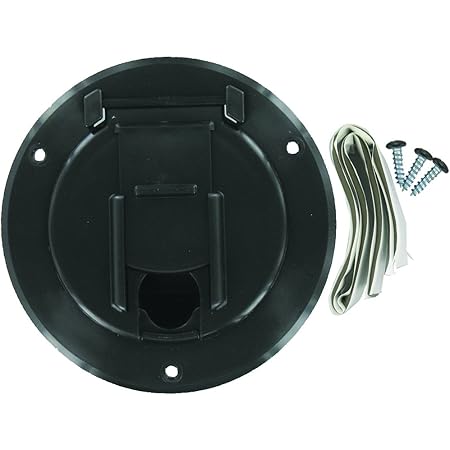 Valterra A10-2140BKVP Small Round Cord Hatch - Black