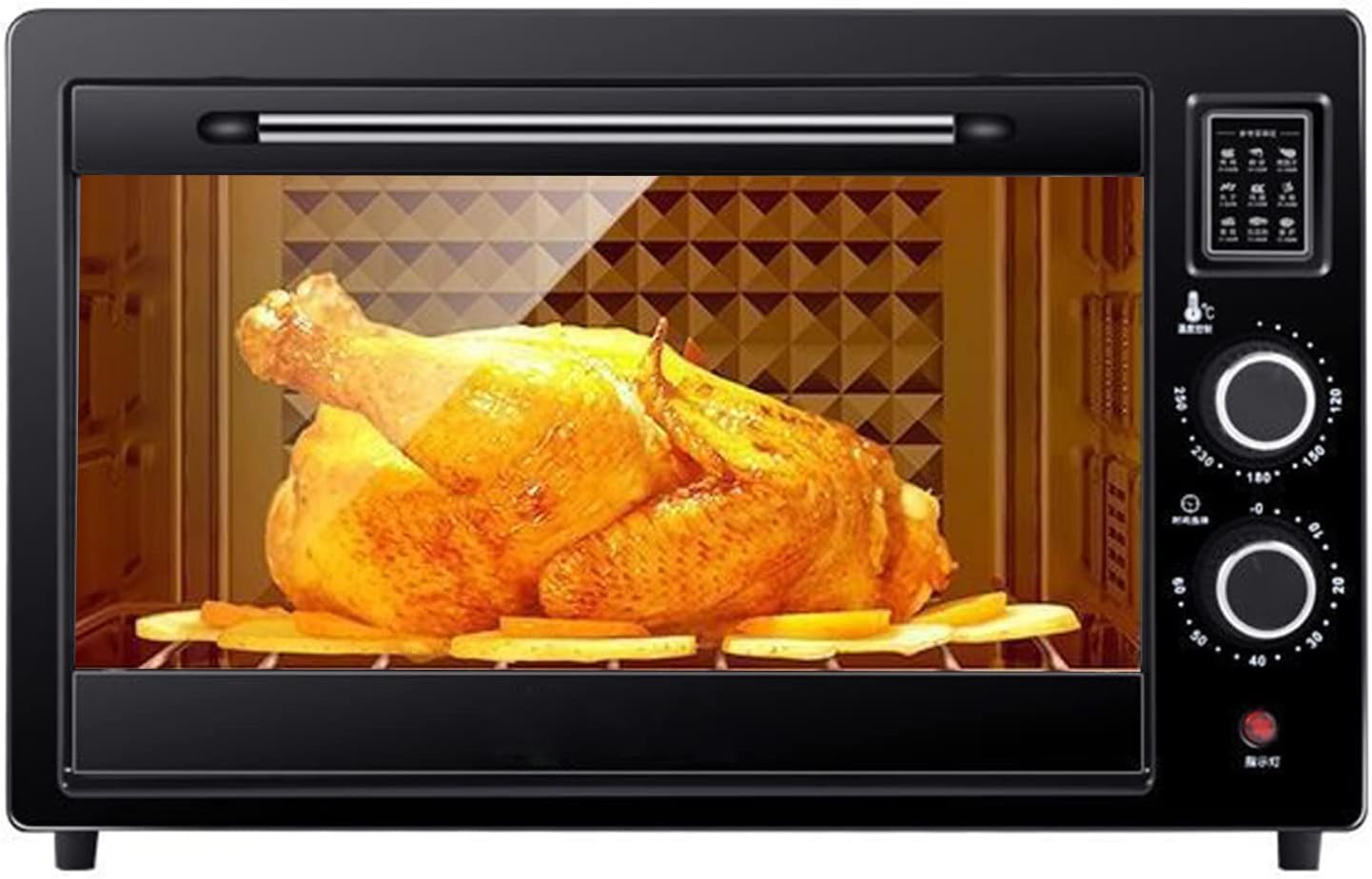 TDOO Oven,48L Toaster Oven, 12-in-1 Multifunctional Toaster Oven, Large Capacity Door Countertop Convection Bake & Broil, 60 min Timer, Stainless Steel, Perfect for Toasting/Baking/Broiling etc