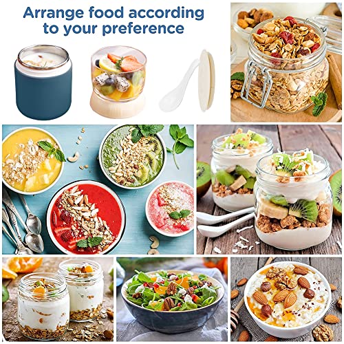 UHAPEER Insulated Yogurt Container, Leakproof Breakfast Cereal Cup, Breakfast on The Go Cup with Lid and Spoon, Portable Overnight Oats Container, Reusable Breakfast Yogurt Pot for Work School Travel - Image 6