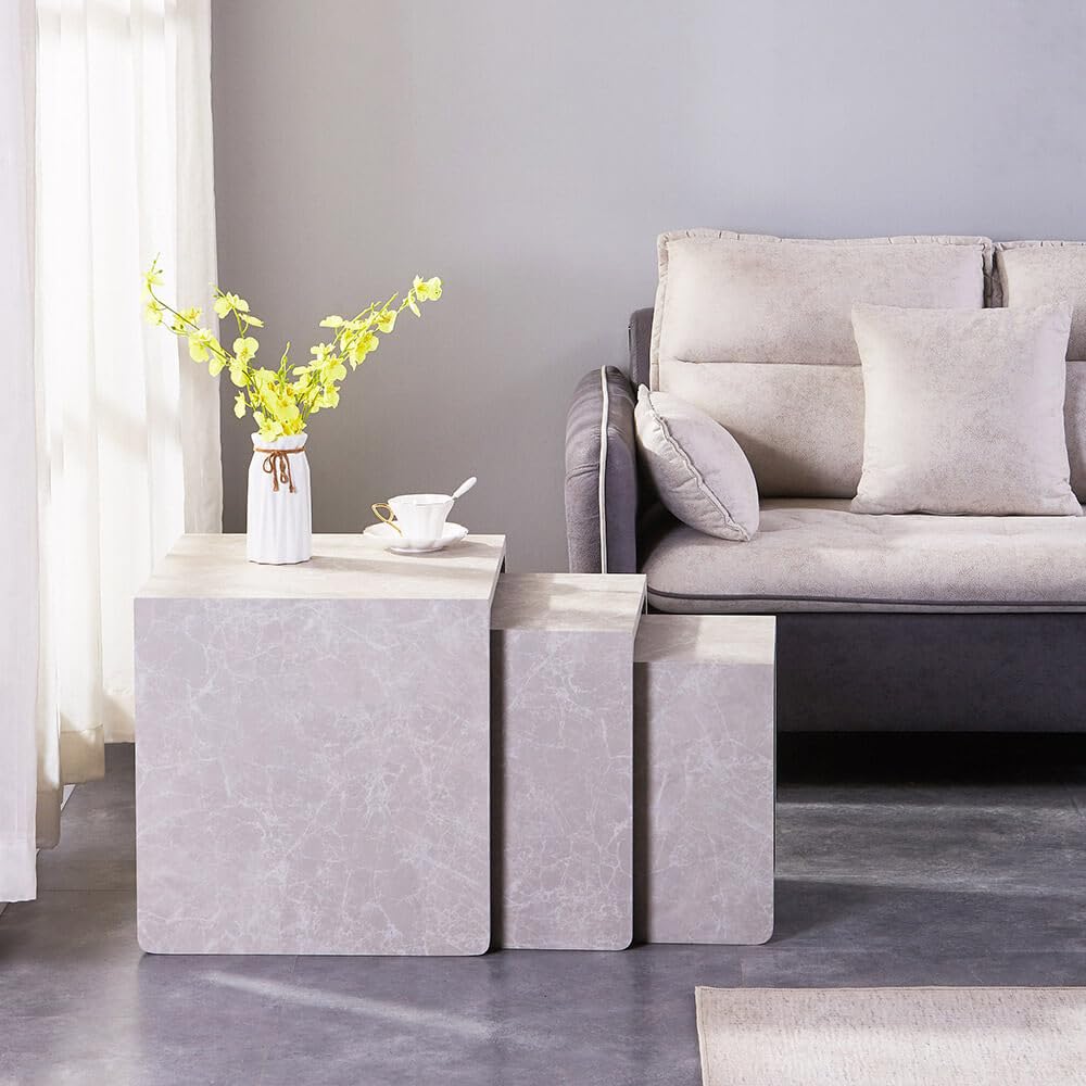 Home Deluxe Couchtisch Beistelltisch 3er Set IRIMA|Sofatisch, Wohnzimmertisch, Satztisch