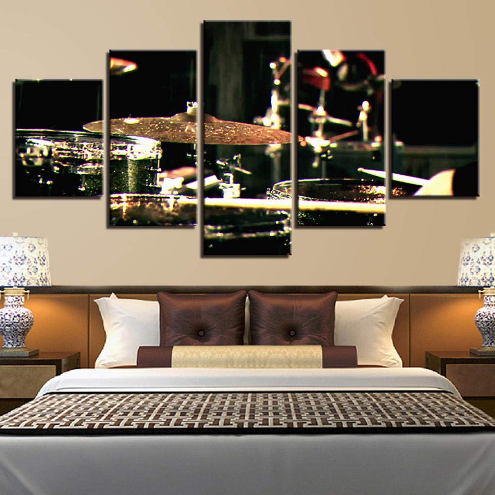 Obraz Na Płótnie Wall Art Prints Home Decoration 5 Panel Instrument Bęben Modułowe Zdjęcia Do Salonu,Z ramką