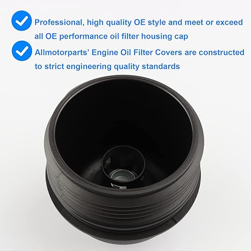 Miniatura 5 de Tapa de la carcasa del filtro de aceite, reemplazo 26350-3CAB1, 917-493 compatible con Hyundai Kia - 2012-2017 Azera, 2010-2018 Santa Fe, 2019 Santa