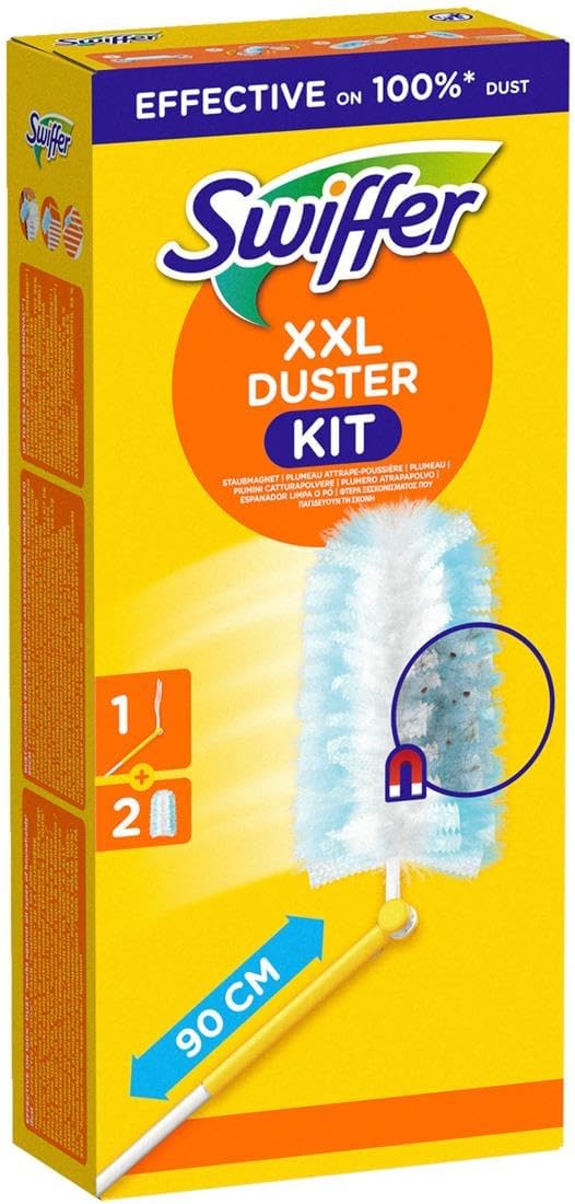 Swiffer Zestaw startowy magnesów przeciwpyłowych – uchwyt XXL plus 2 ściereczki, 1 opakowanie (1 x 1 sztuka)