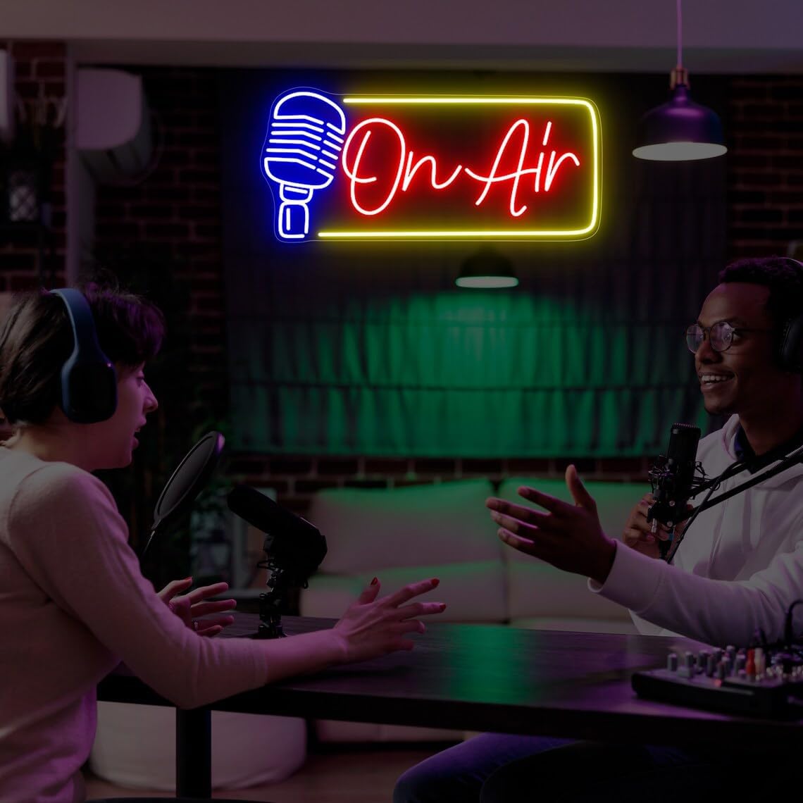 On Air Led Neon Sign Podcast Studio Neon Fall decor Summer Signs Happy Fall Y'all Sign On Air Sign Streaming Sign Cool Led Signs Game Room Wall Art Decor Scene Decor, Acoustic Music Club Studio Wall Sign