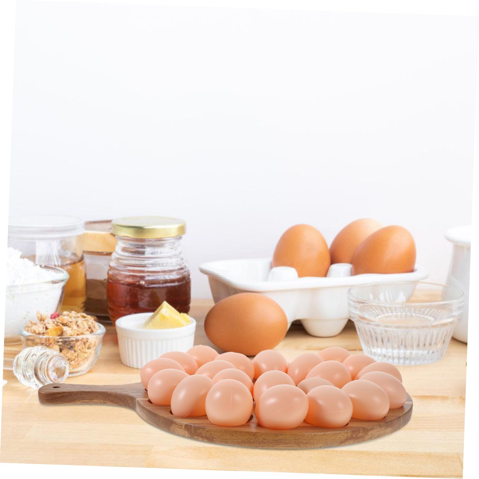 COSMEVIVI Easter Egg Tray Egg Storage Holder Deviled Egg Tray Wood Chicken Egg Holder Deviled Egg Platter Wood Deviled Egg Holder Wood Egg Storage Tray Wood Chicken Egg Tray Wooden