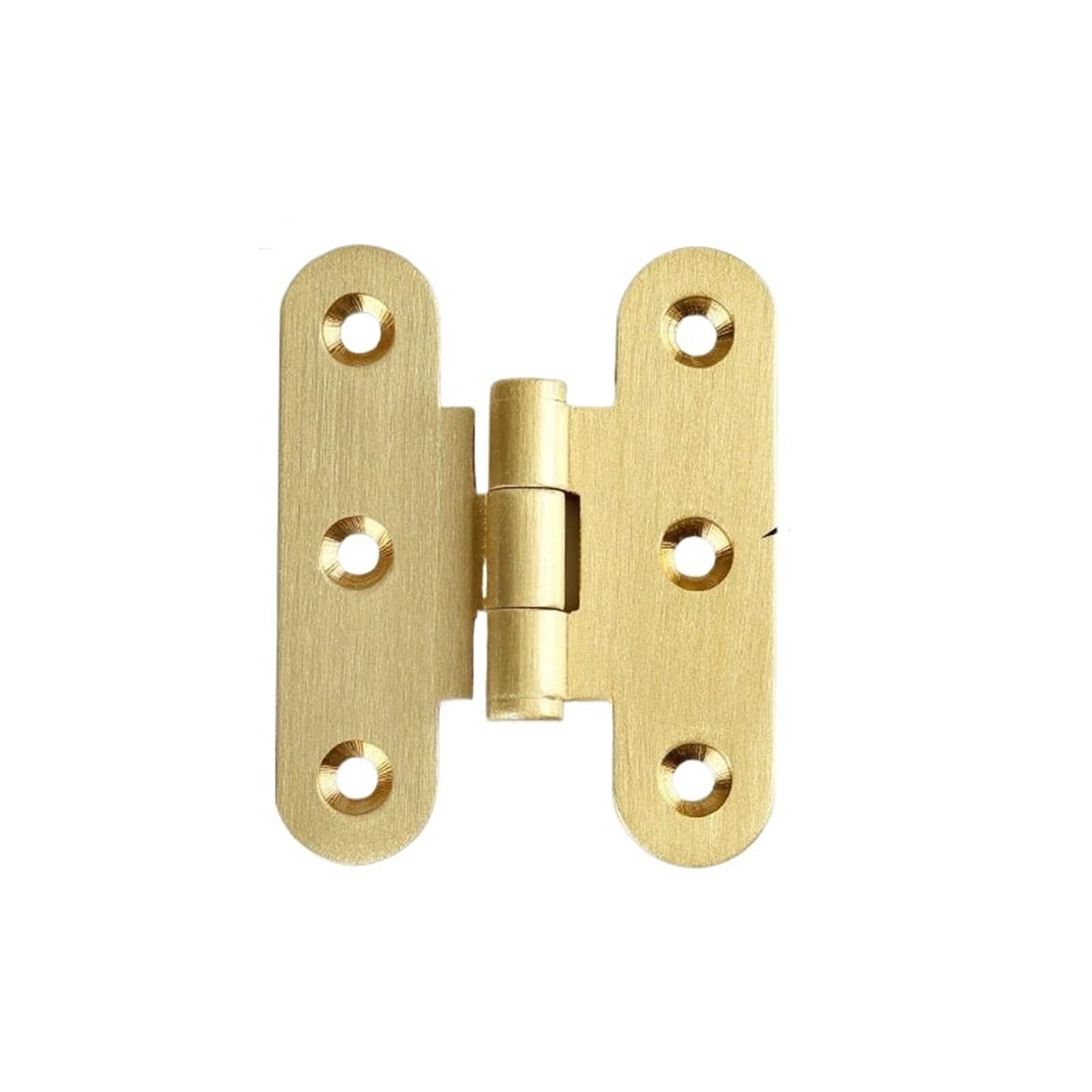 Kdhcvkz Brushed Sealed- H-60 4 Pieces Brass Hinges Door Cabinet Hinges(Brushed Sealed- H-60)