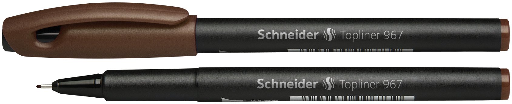 Schneider 967 Fineliner Topliner Pen, 0.4 mm, Brown