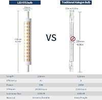7117 R7s LED Izzó (118 mm) – 10W, Meleg Fehér 3000K, 360° Fény, Halogén 100W Kiváltó, 2 db 2