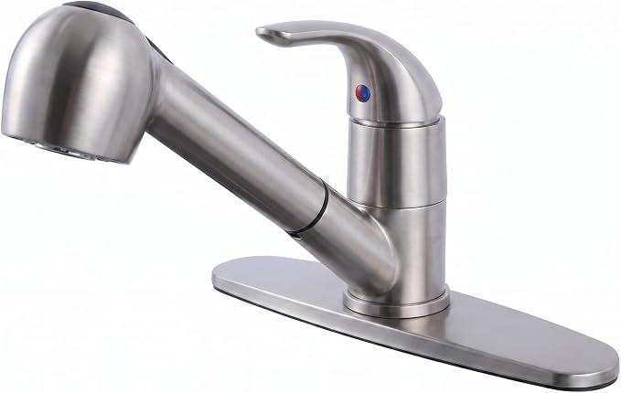 Kitchen Faucet with Pull Out Sprayer KINGO HOME,Lead-Free Stainless Steel