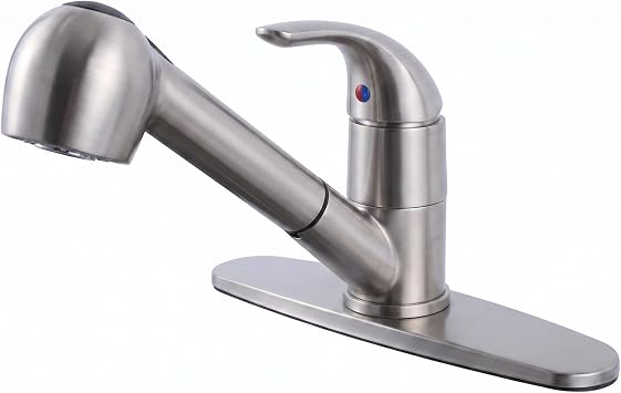 Kitchen Faucet with Pull Out Sprayer KINGO HOME,Lead-Free Stainless Steel