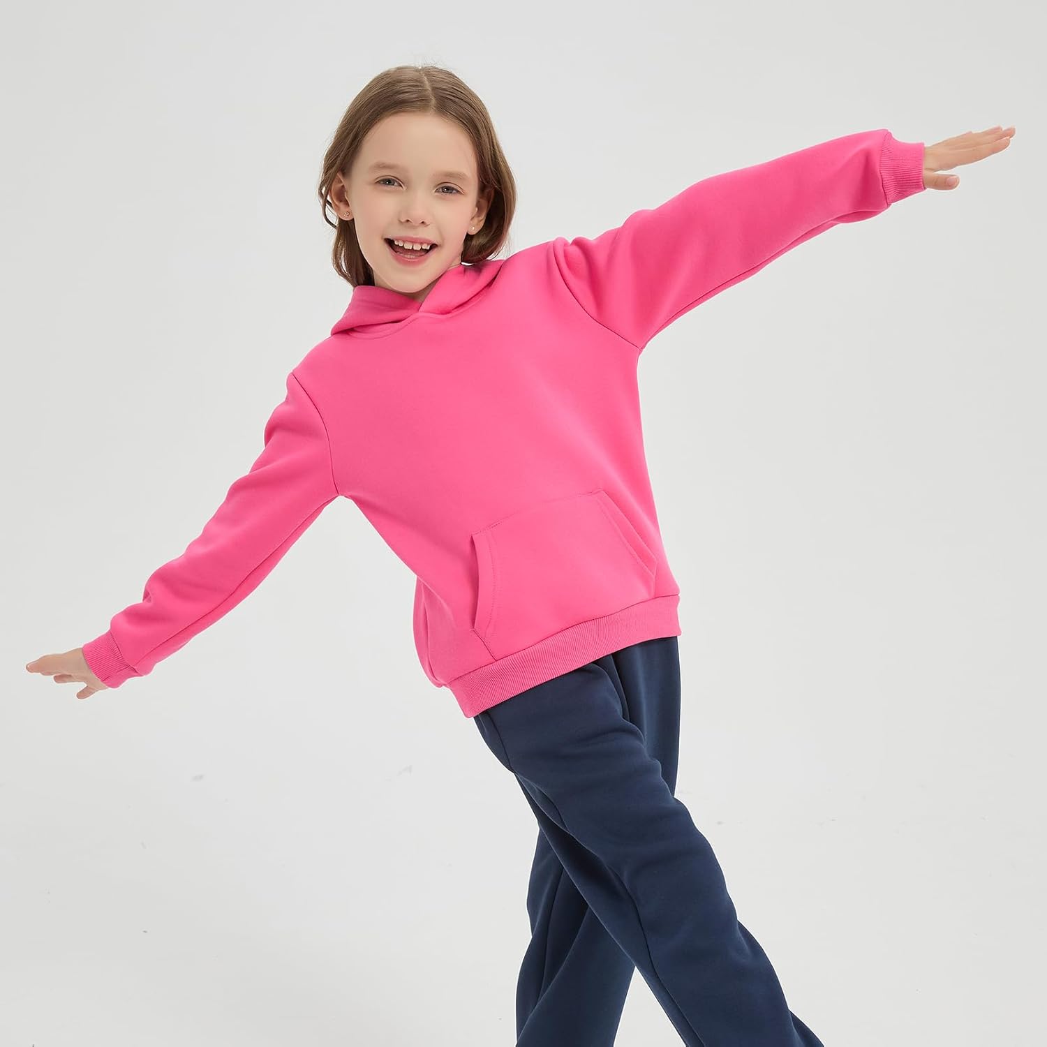 2-Pack Kids Fleece Hoodie Toddler Pullover Hooded Sweatshirt Long Sleeve Warm Hoodie with for Boys and Girls - Image 4