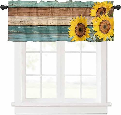 Miniatura 8 de Cenefas de cortina de otoño de calabaza azul, naranja y gris para ventanas de sala de estar, cenefas de cortina de Acción de Gracias para