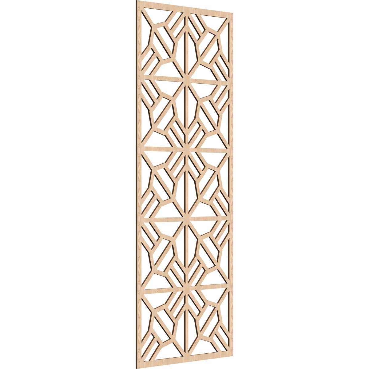 Auburn Decorative Pierced Fretwork Wood Wall Panels, 27 3/8"W x 69 3/8"H x 1/4"T, Red Oak