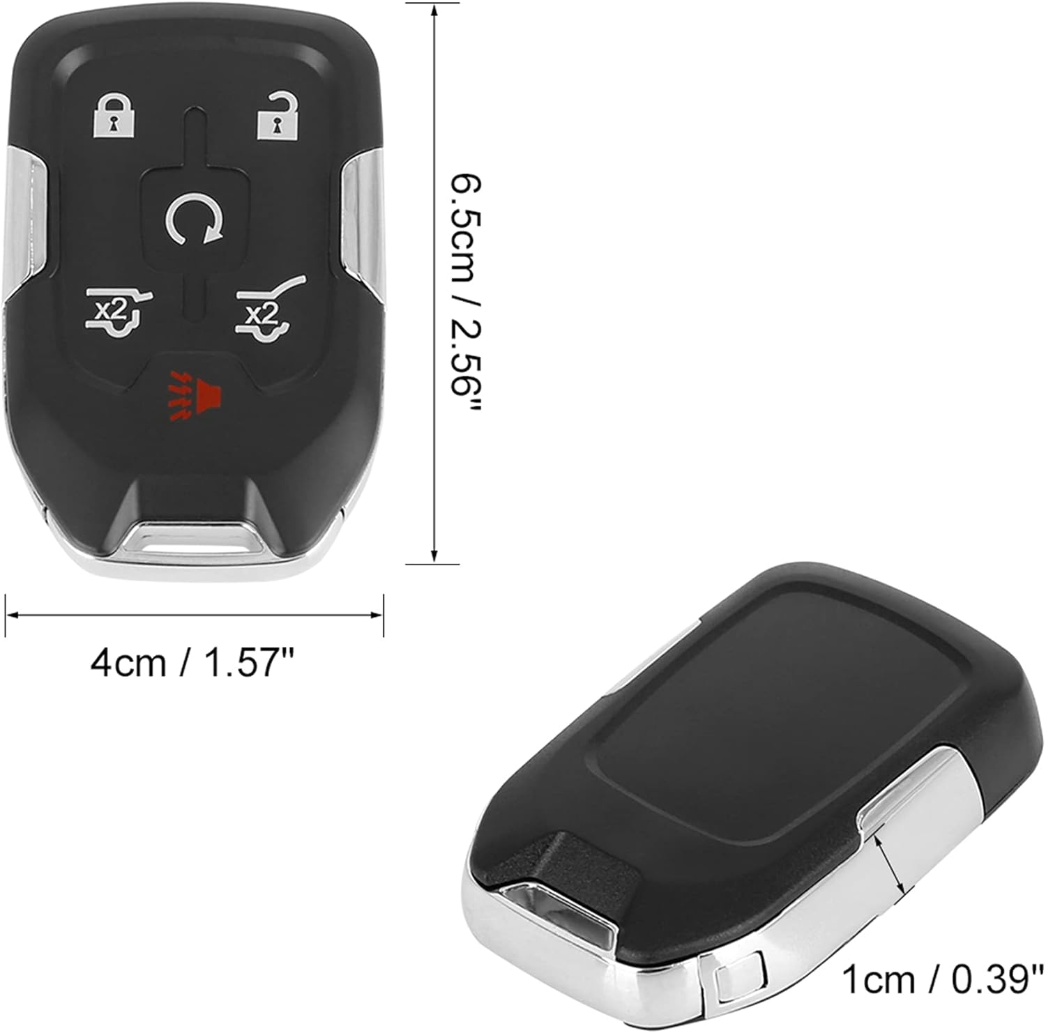 X AUTOHAUX 2pcs Car Replacement Keyless Remote Key Fob Shell Case for GMC Yukon 2014-2018 Yukon XL 2015-2018 for Chevrolet Tahoe Suburban 2014-2018 13508280