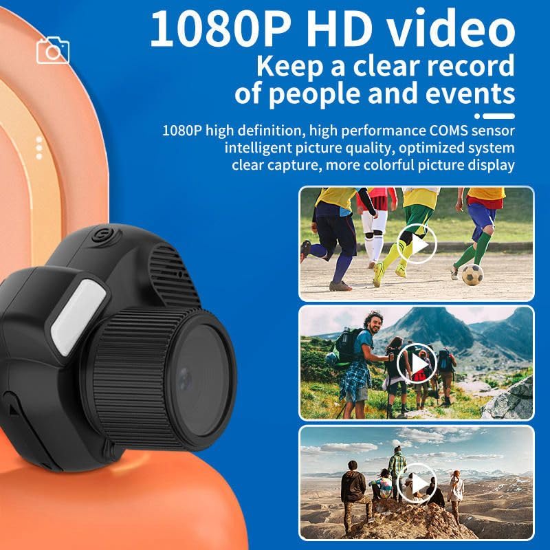 Image of smars Micro Video Camera 1080P | Mini Thumb Camera Camcorder Keychain with 2MP Micro Mini DV DVR | 100 Minutes Battery Life | for Kids & Students
