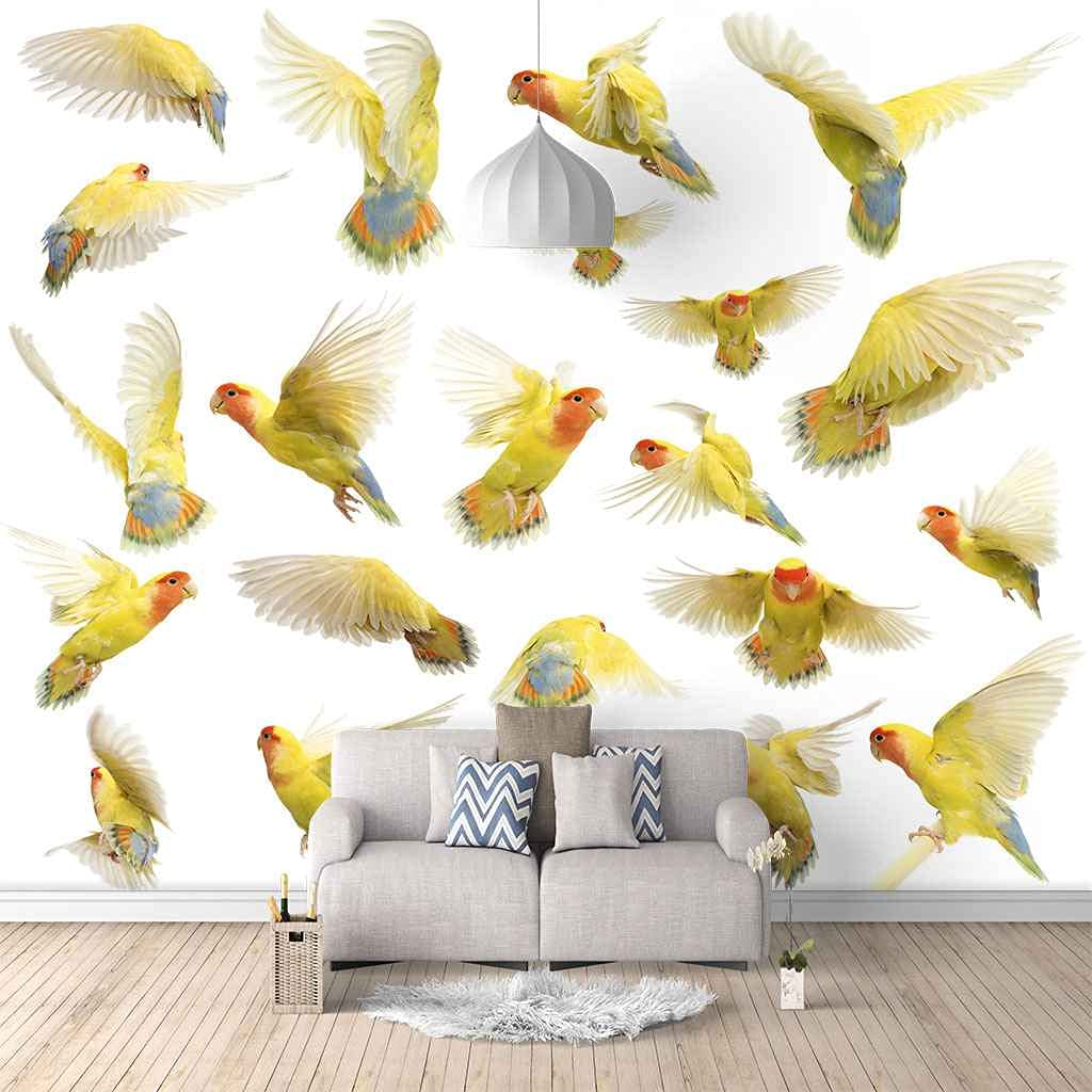 Papier Peint Colibri Jaune 3D Auto-adhésif 400x280 cm pour Salon