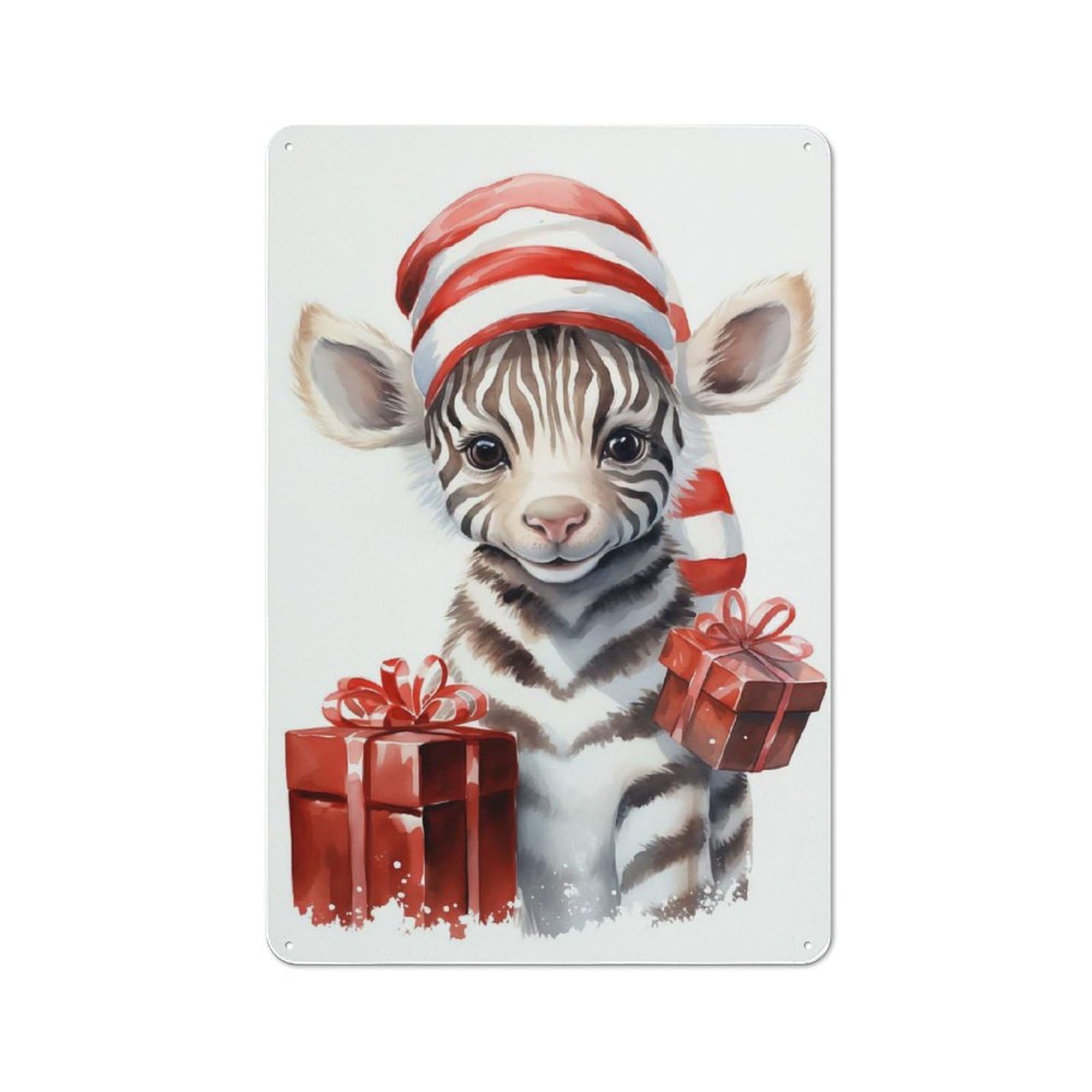 Junmoney Jolly Puppy Zebra Tin Sign 30X20cm For Café Or Home Bar, Retro Wall Decor, For Garage, Workshop And Man Cave Decoration
