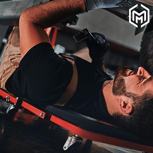 Miniatura 3 de M-AUTO Enredadera automotriz resistente con reposacabezas ajustable de 3 niveles, enredadera acolchada de marco de metal de 42.5 pulgadas con