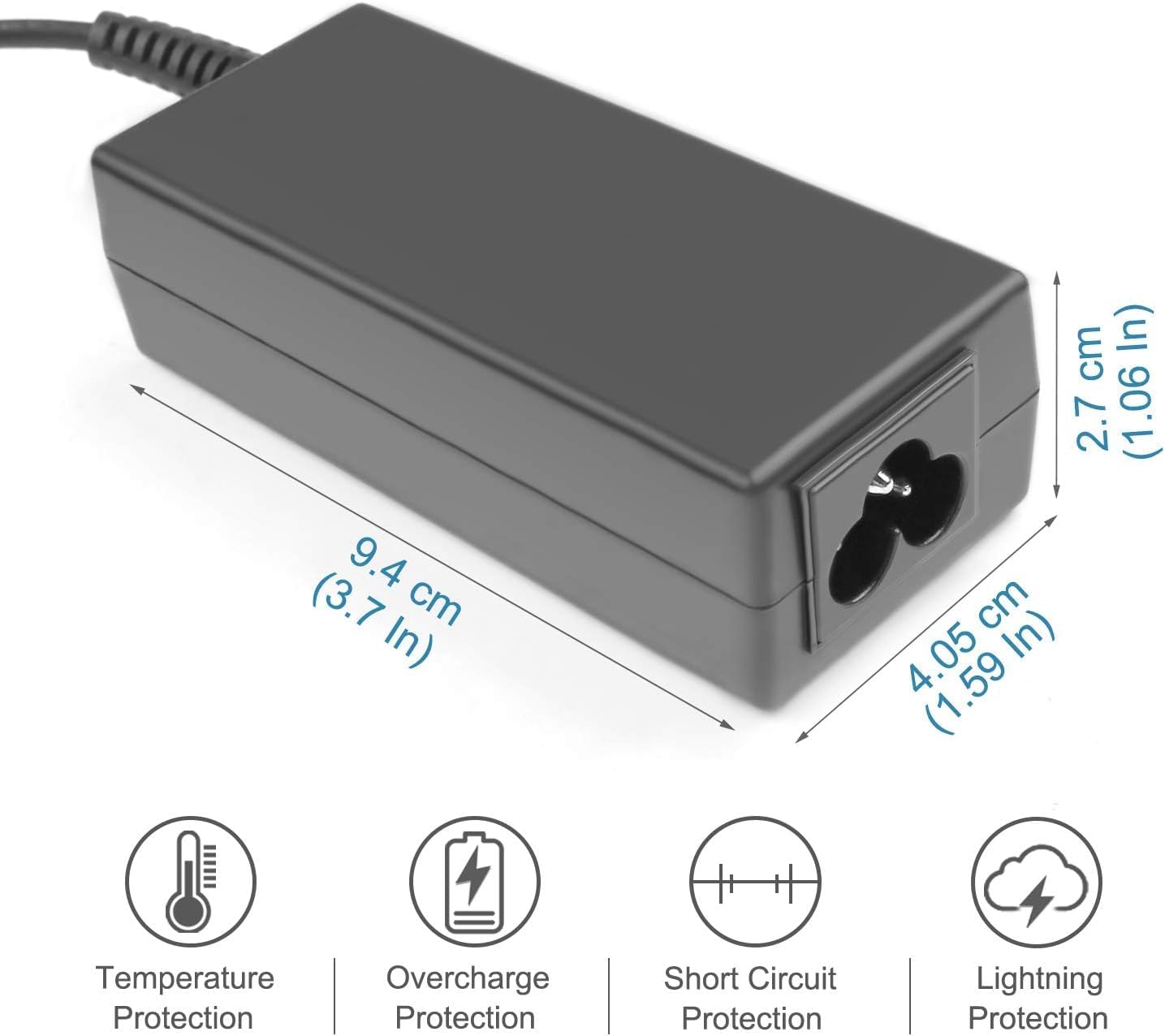 45W USB-C Charger for Acer Chromebook Spin 511 R753T R753T-C2MG Laptop PA-1450-78 20V 2.25A Power Supply Adapter Cord