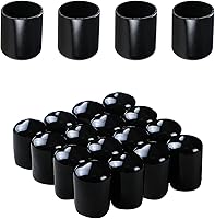 Vista 1 de Aopin Cubierta de tapa de extremo redondo de goma de 0.67 pulgadas (0.669 in), protectores de rosca de tornillo de PVC flexible de tubería