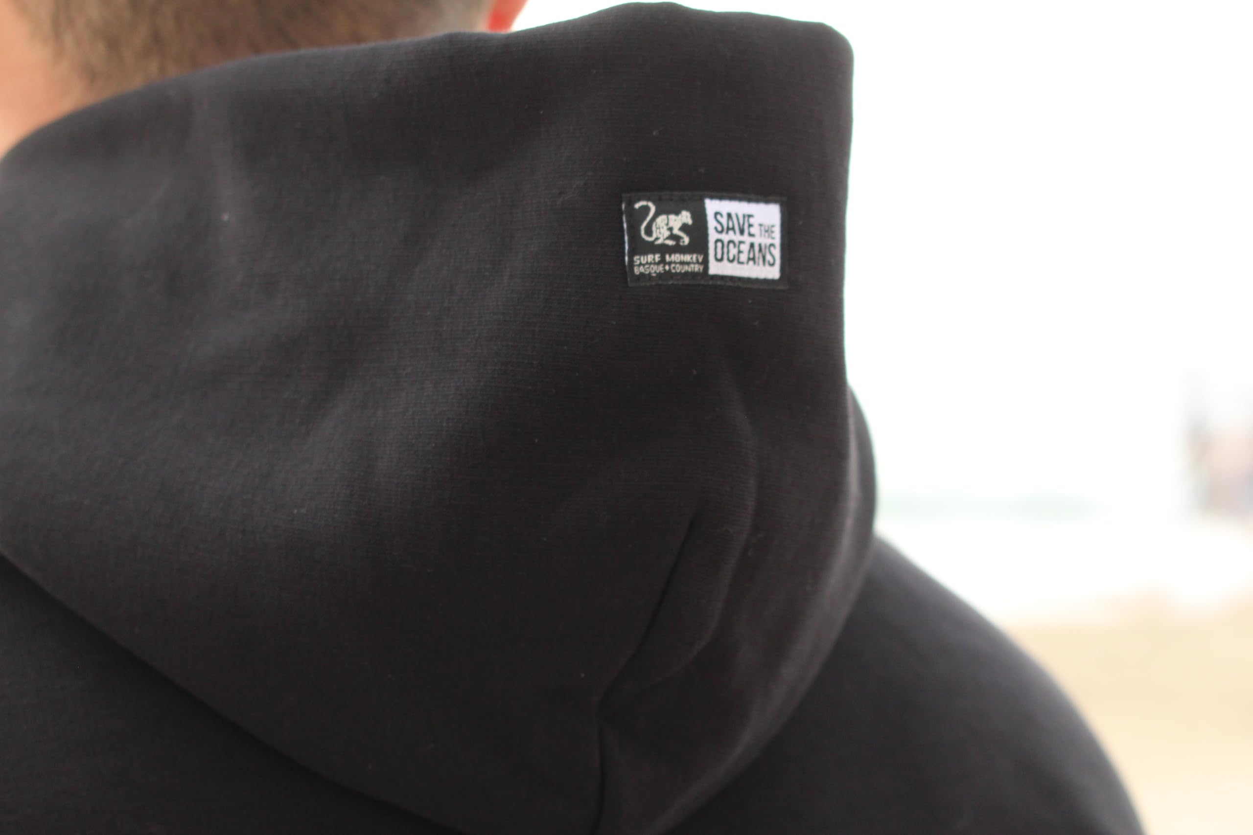 Surf Monkey Hoodie Felpa Oversize con Cappuccio Uomo/Donna - Cotone Biologico